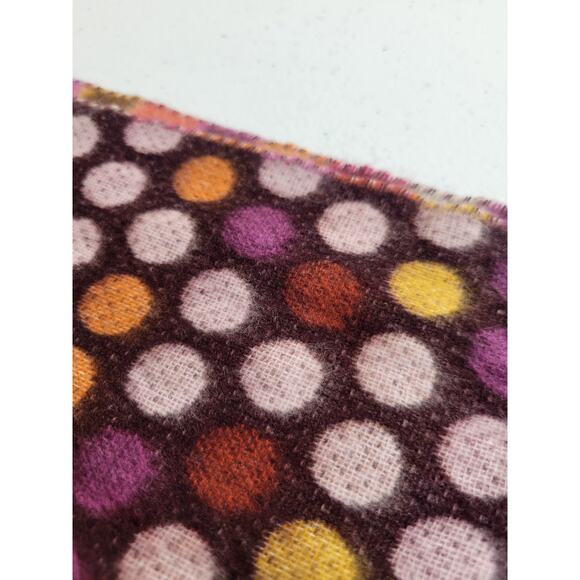 Cashmink Purple Dot AOP Made in Germany Fringe Wrap Shawl Scarf 62"X11" - Picture 2 of 5